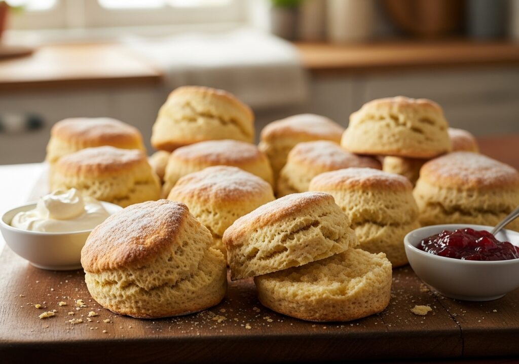 the best batch of scones ever with their golden color and flaky layers