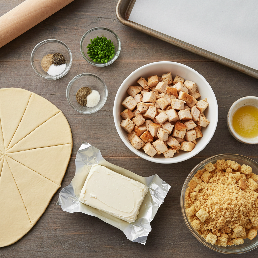 Savory crescent chicken squares overview