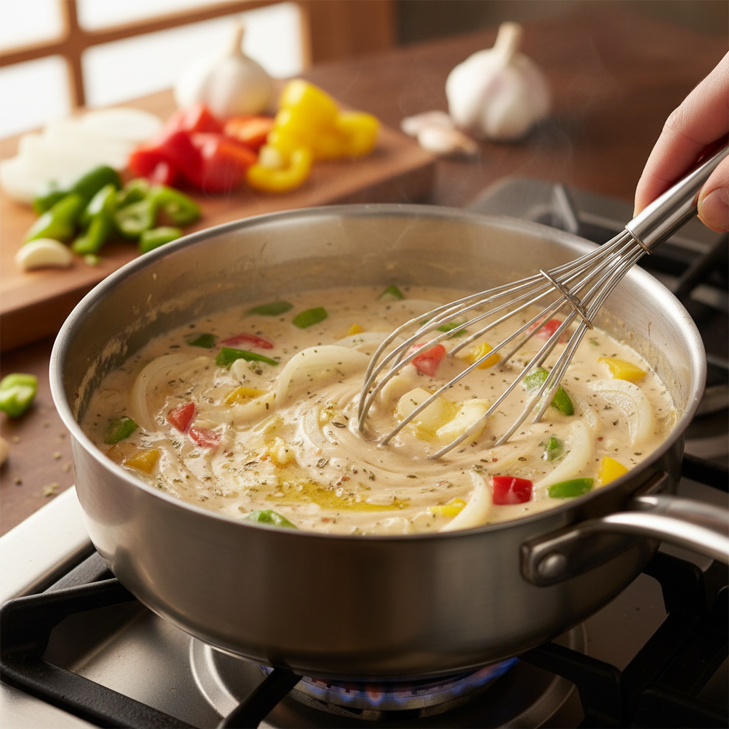 Instructions for Creamy Cheesy Chicken and Pasta Casserole