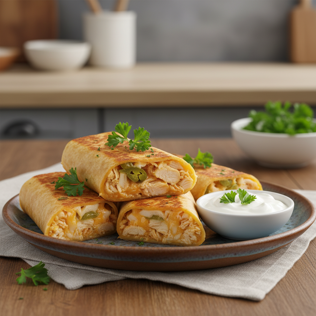 Instructions for Making Cheesy Chicken Wraps