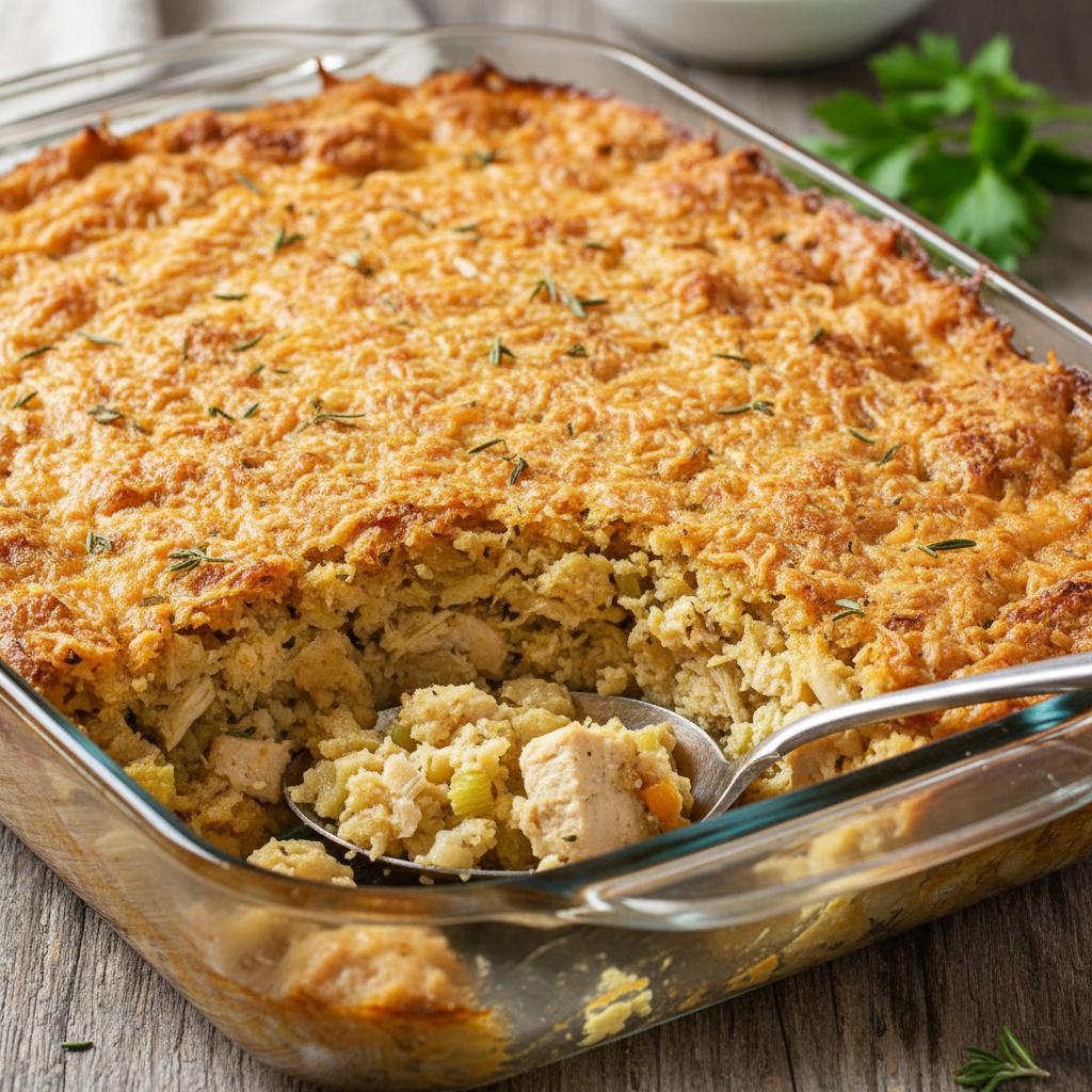 Preparing shredded chicken in pan