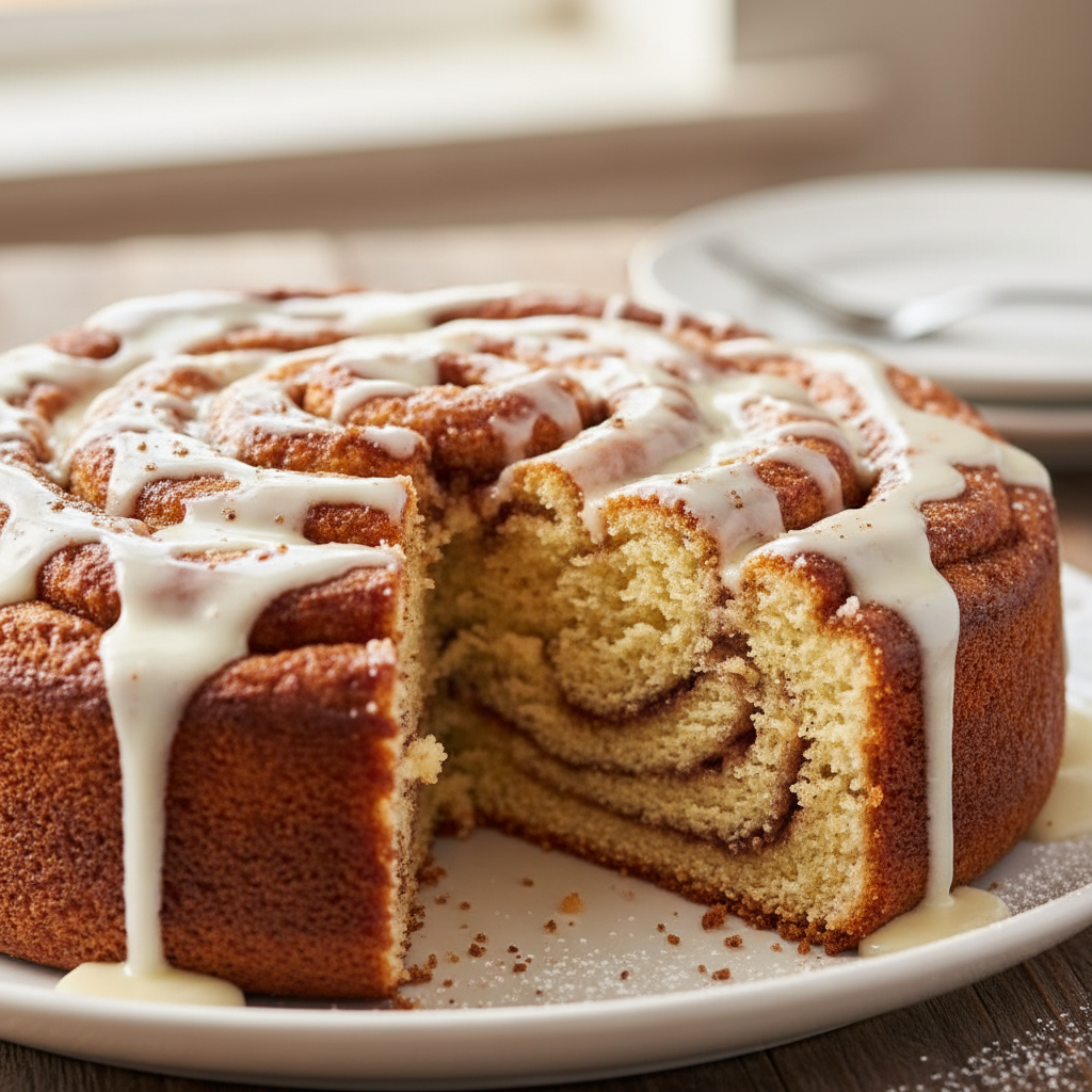 Why You’ll Love This - Cinnamon Roll Scratch Cake