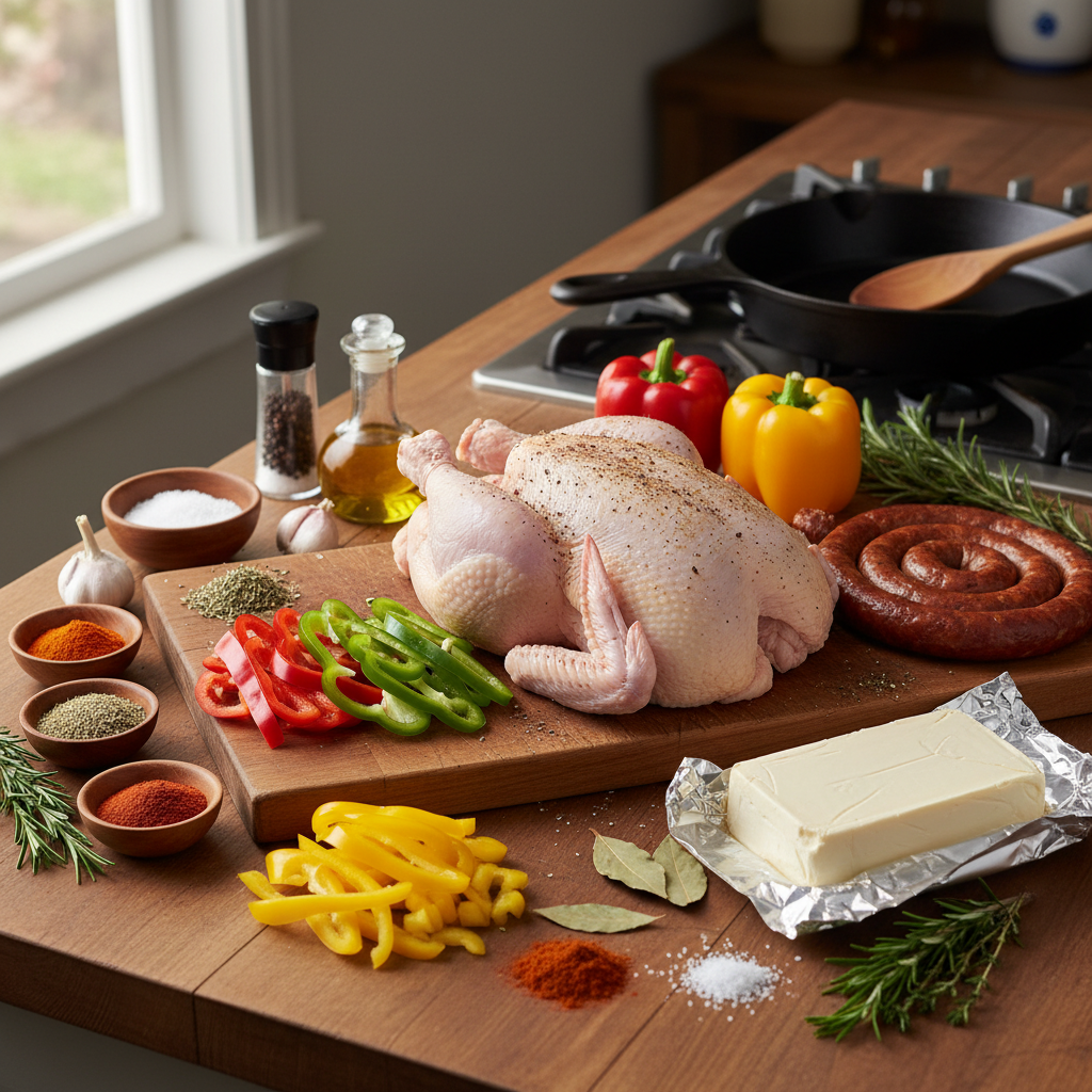 Ingredients for Creole Chicken Pasta