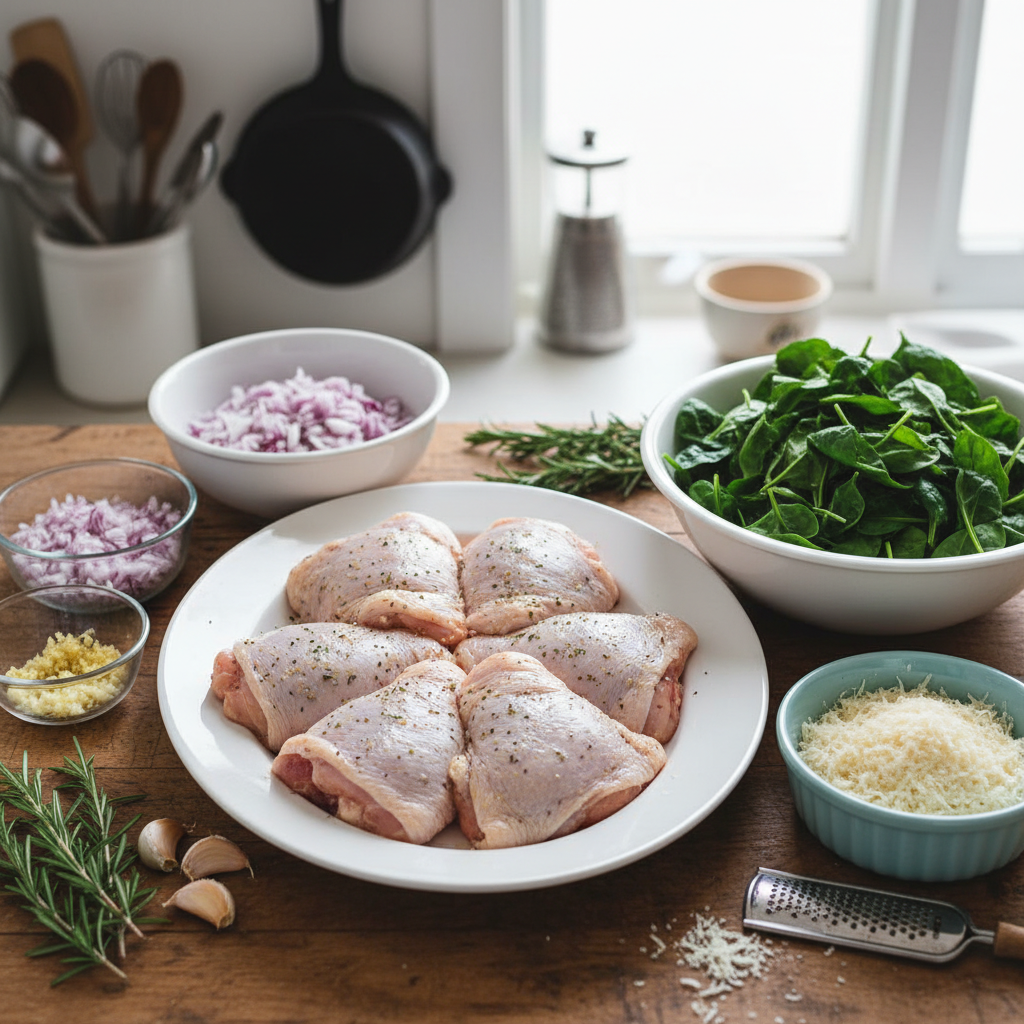 Ingredients for Garlic Parmesan Chicken