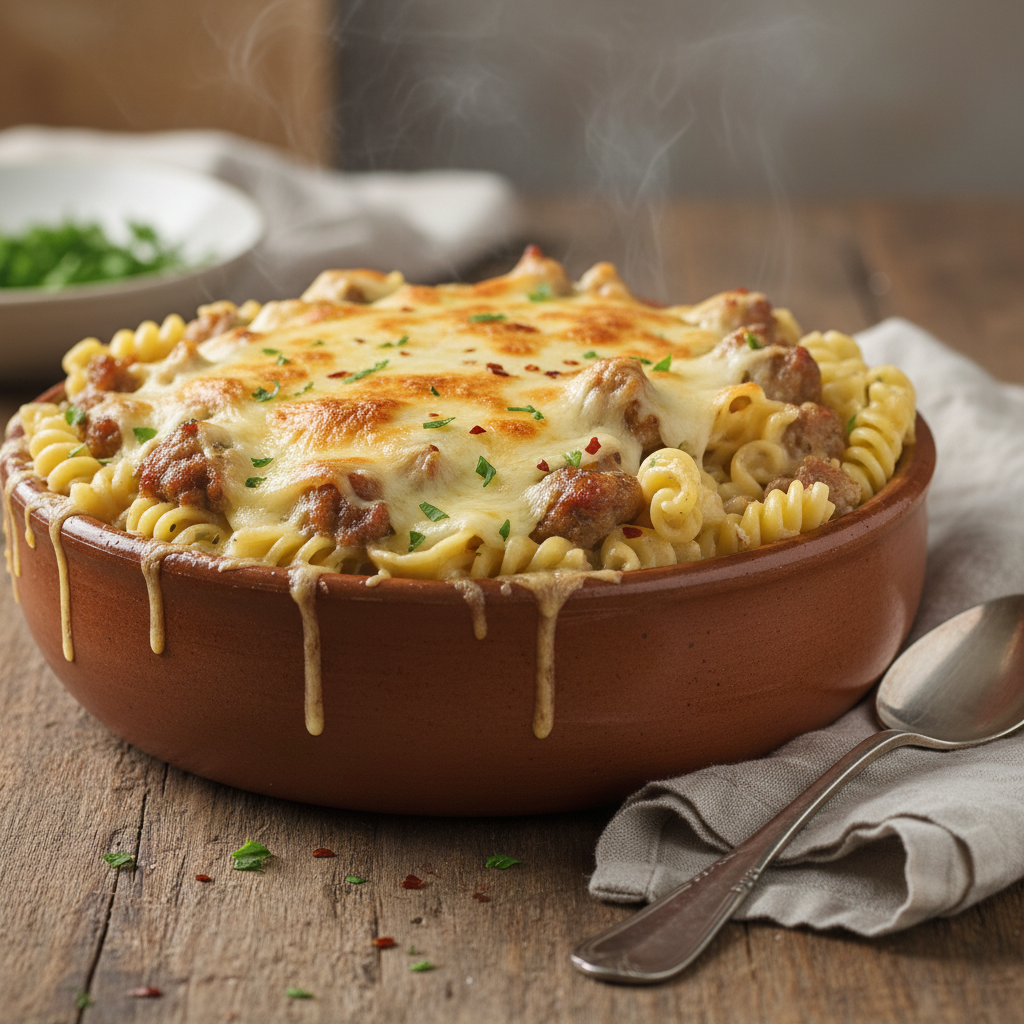 Why You’ll Love This - cheesy sausage and tortellini dish