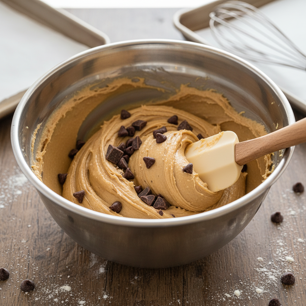 Ingredients for eggless cookie dough
