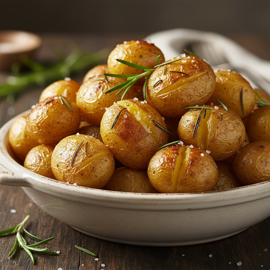 Roasted potatoes with garlic and rosemary