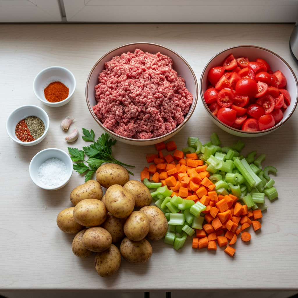 Ingredients selection for hamburger stew