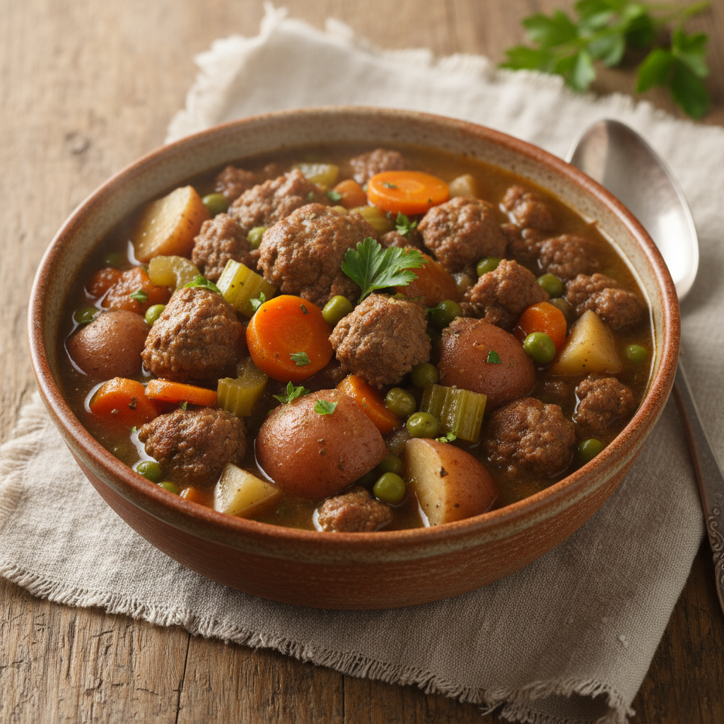 Ingredients for hamburger stew