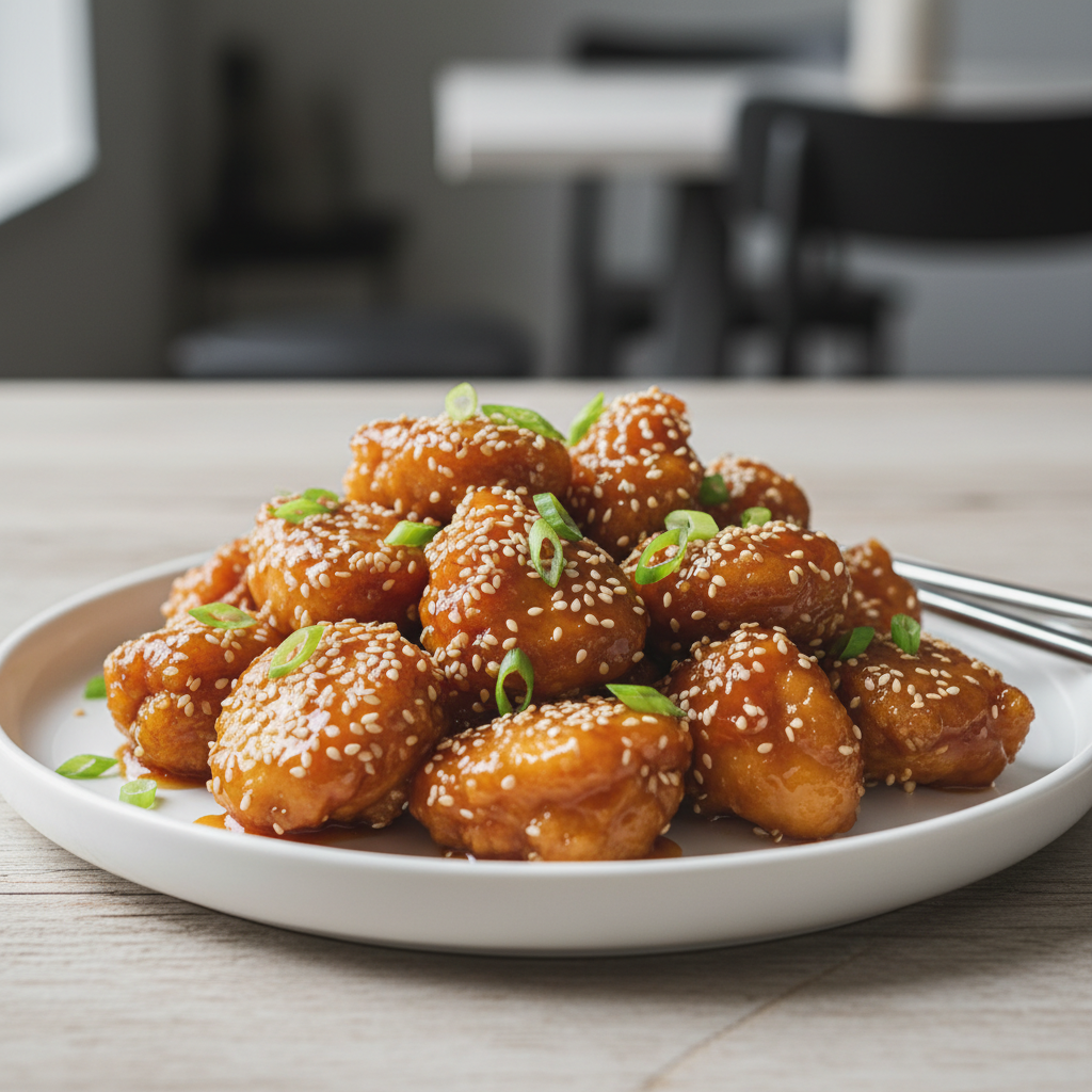 Serving Honey Sesame Chicken
