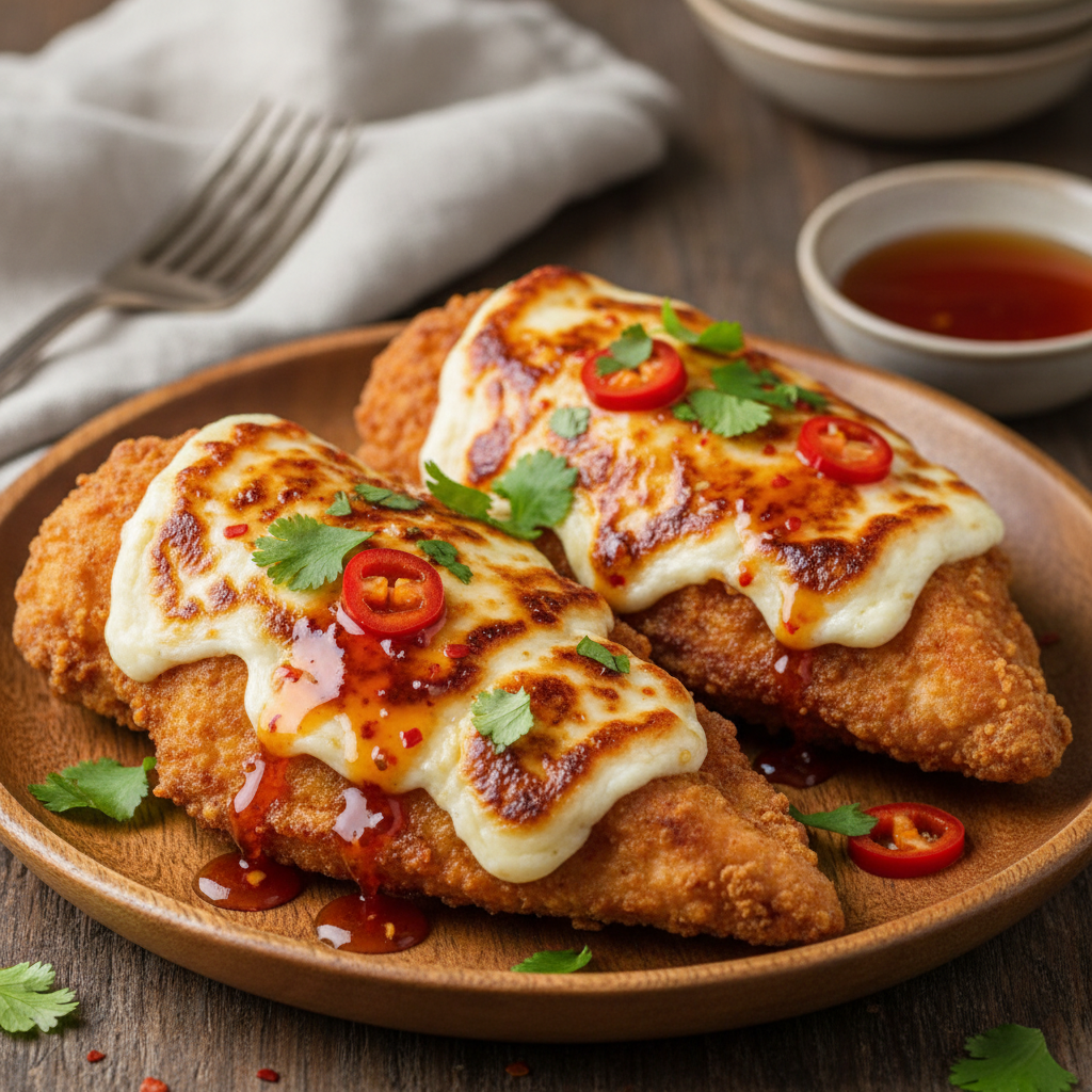 Hot honey feta chicken title section