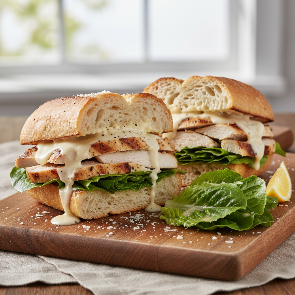 Finished Chicken Caesar Sandwich