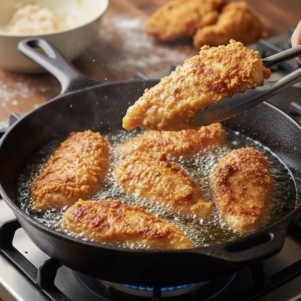 Preparation steps for Chicken Caesar Sandwich