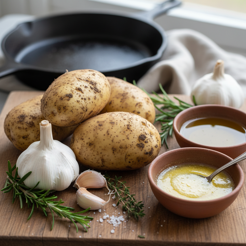 Ingredients for Crispy Hasselbap Potatoes