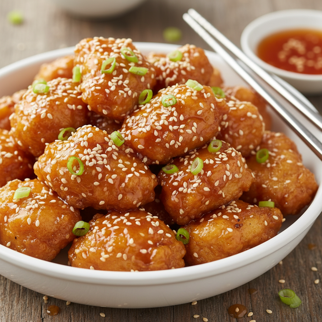 Sesame chicken preparation