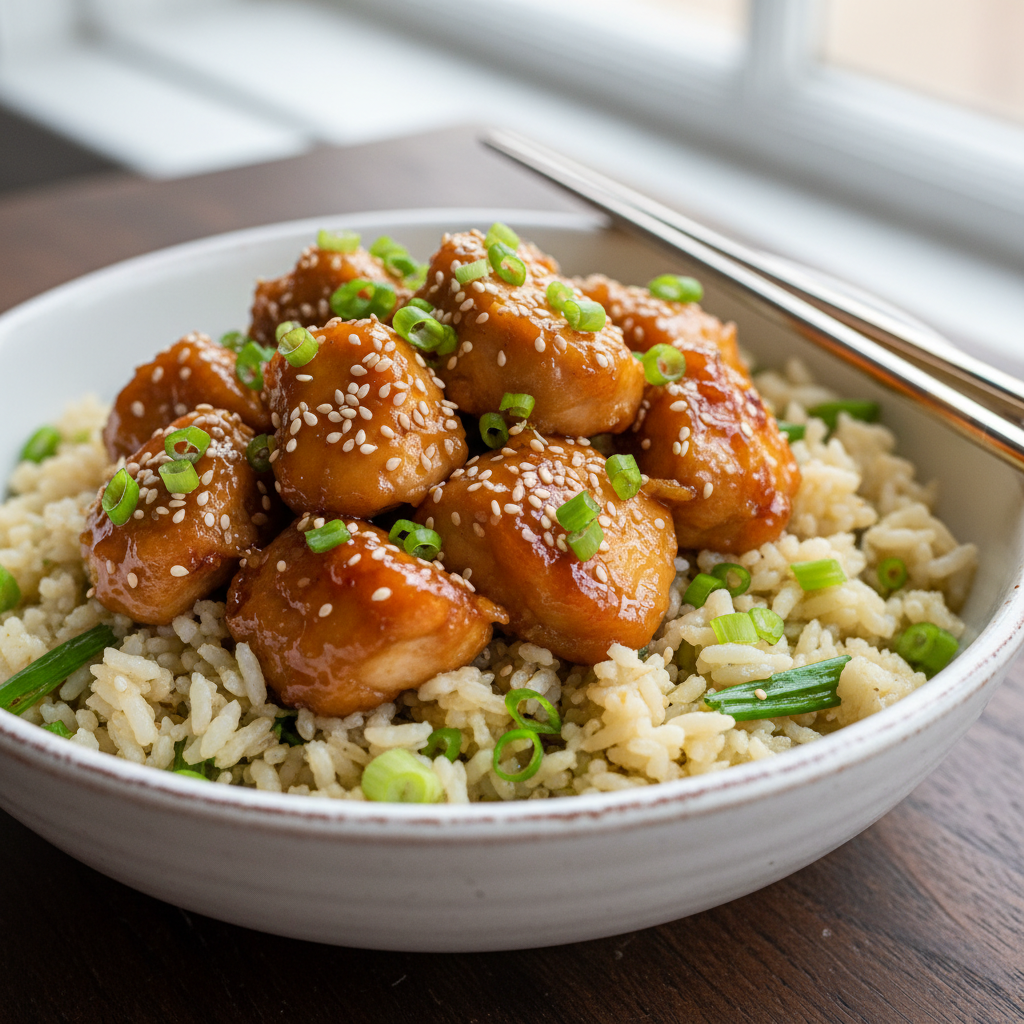 Instructions for cooking sesame chicken