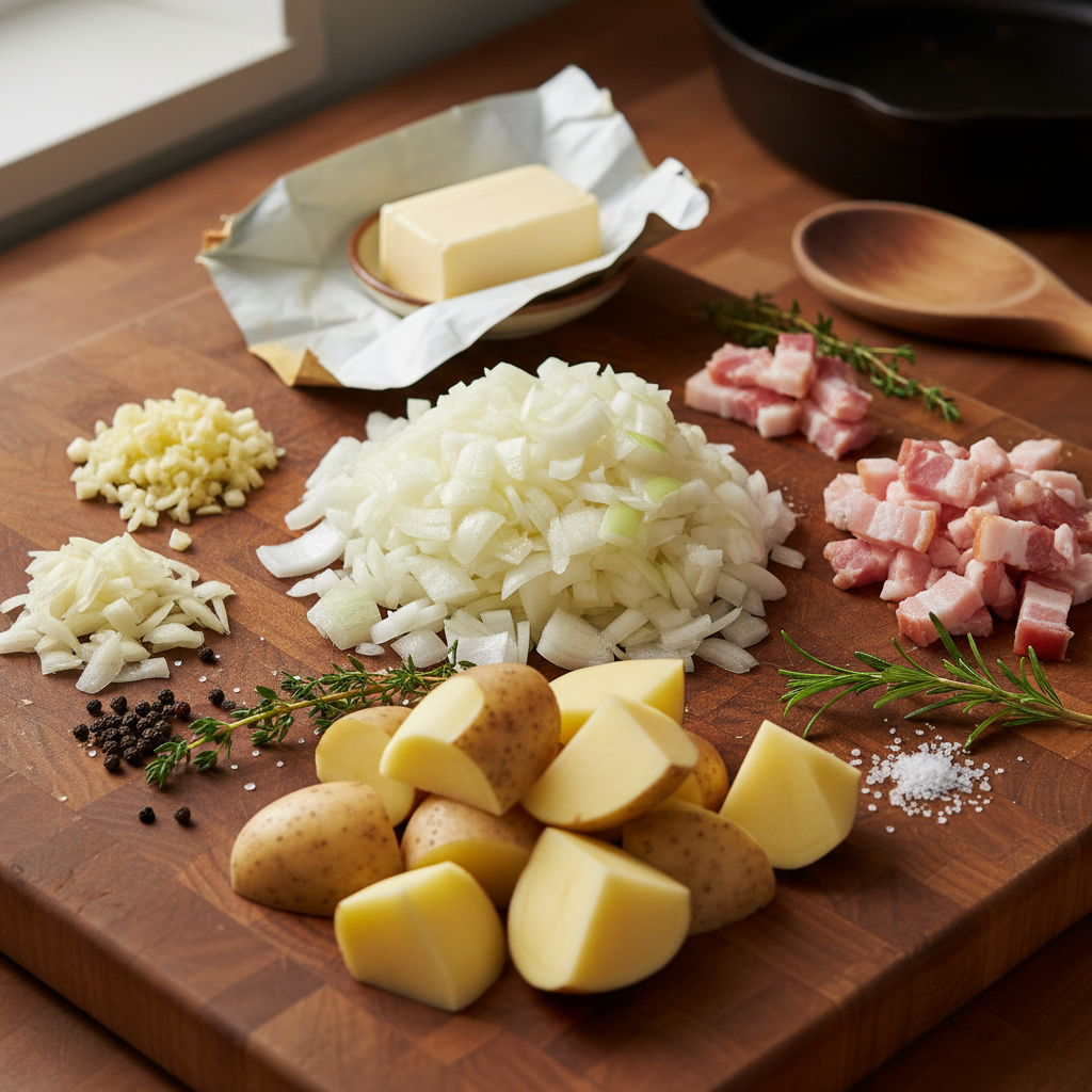 Ingredients for Creamy Potato Soup