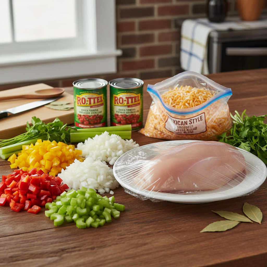 Ingredients for Chicken Spaghetti