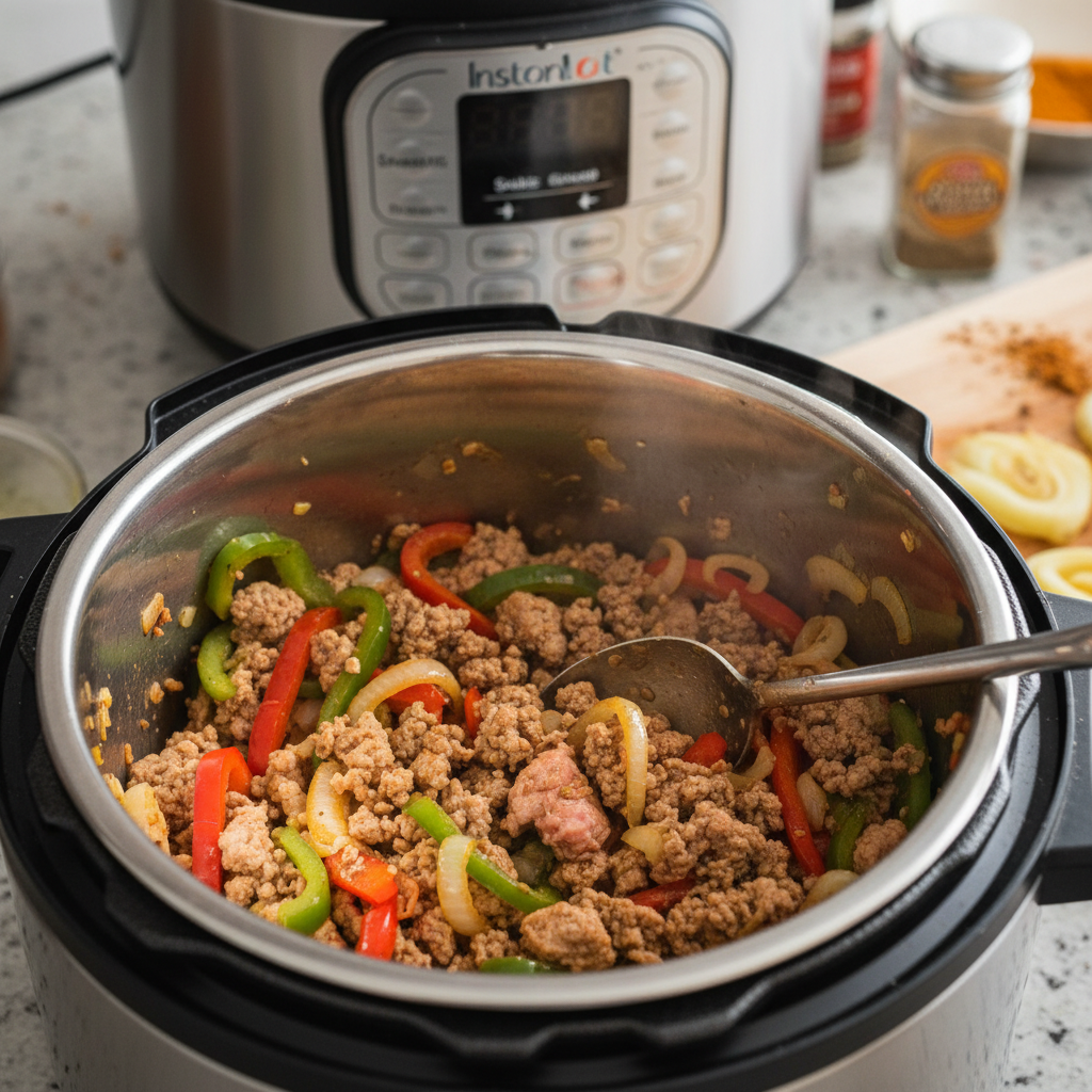 Cooking steps for Spaghetti with Ground Turkey