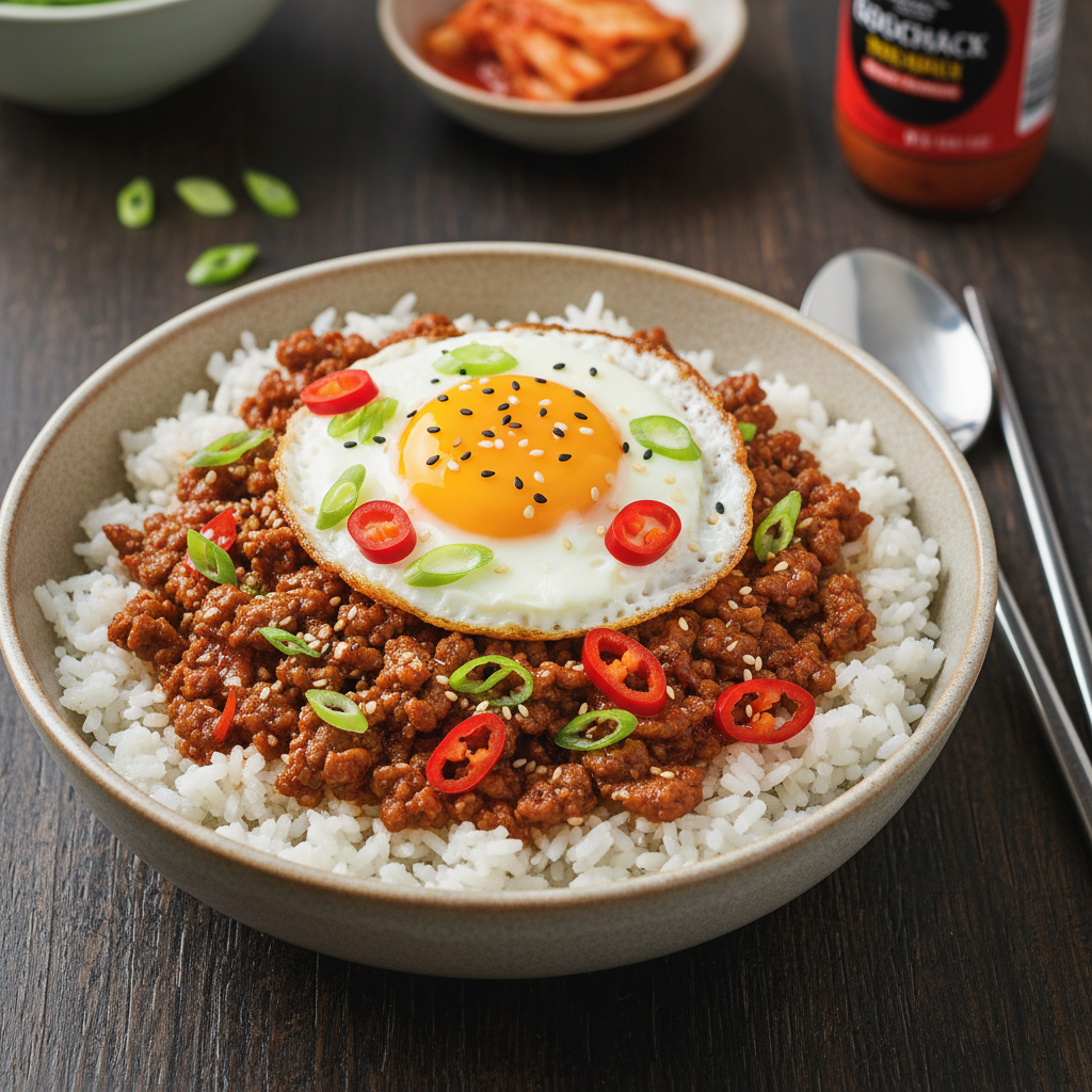 Korean Inspired Beef and Rice