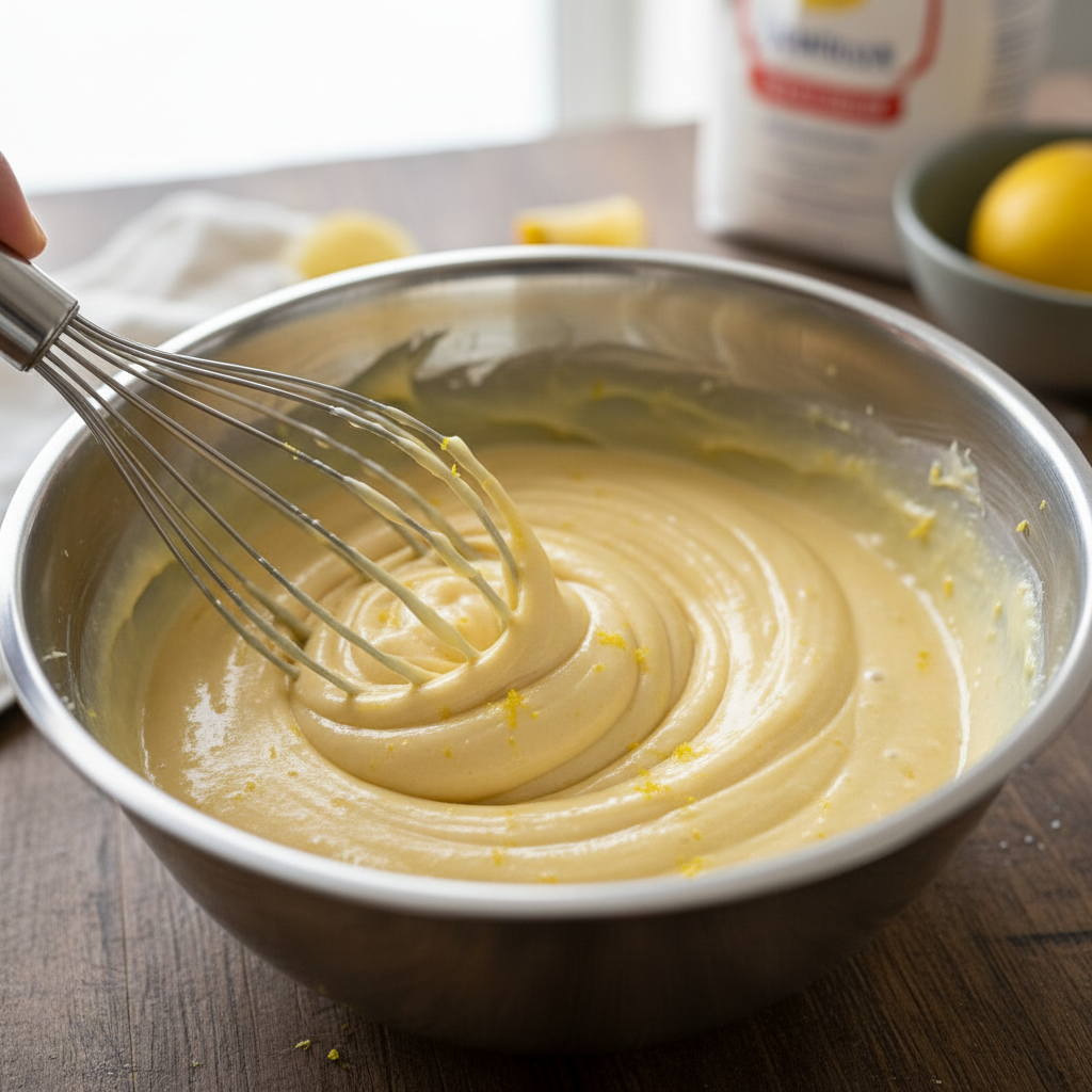 Ingredients for lemon brownies and glaze