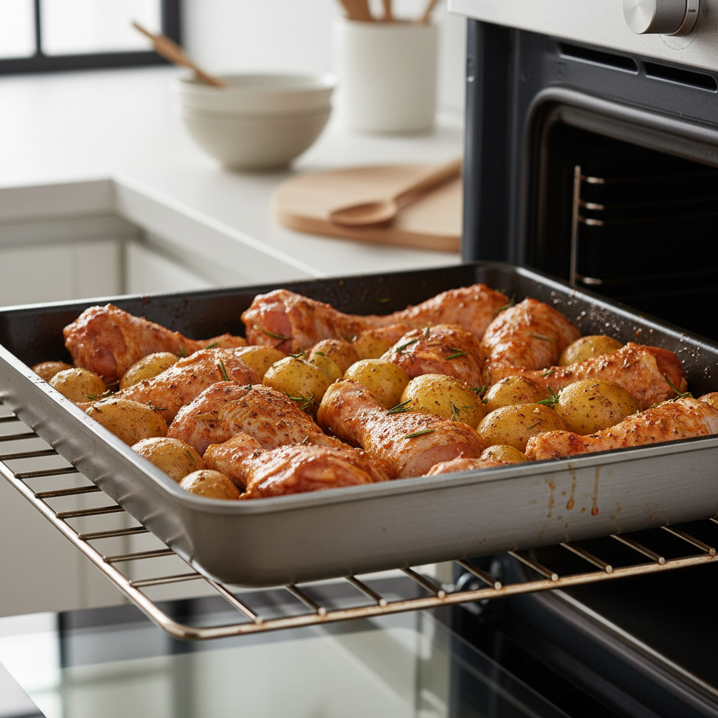 Ingredients for chicken and potatoes recipe