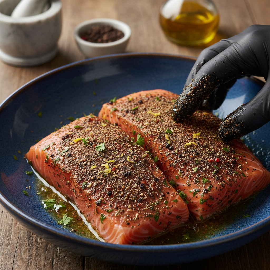 Cooking instructions for salmon bake