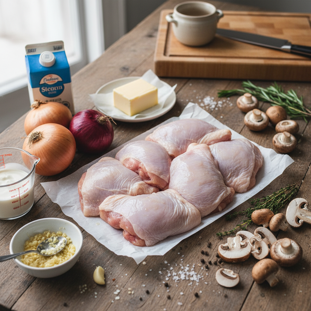 Ingredients for Smother Chicken