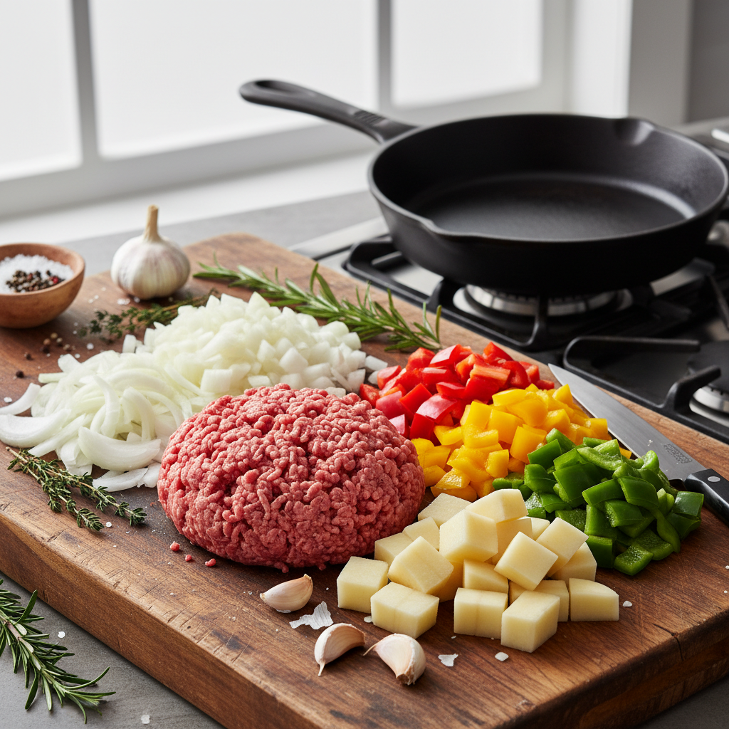 Why you will love cheesy beef and potato skillet