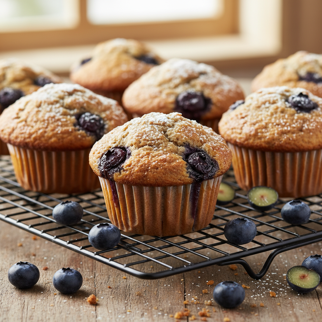 Almond Flour Blueberry Muffins