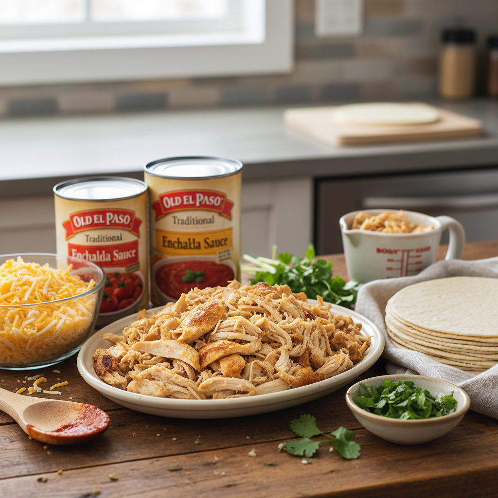 Ingredients for Chicken Enchiladas