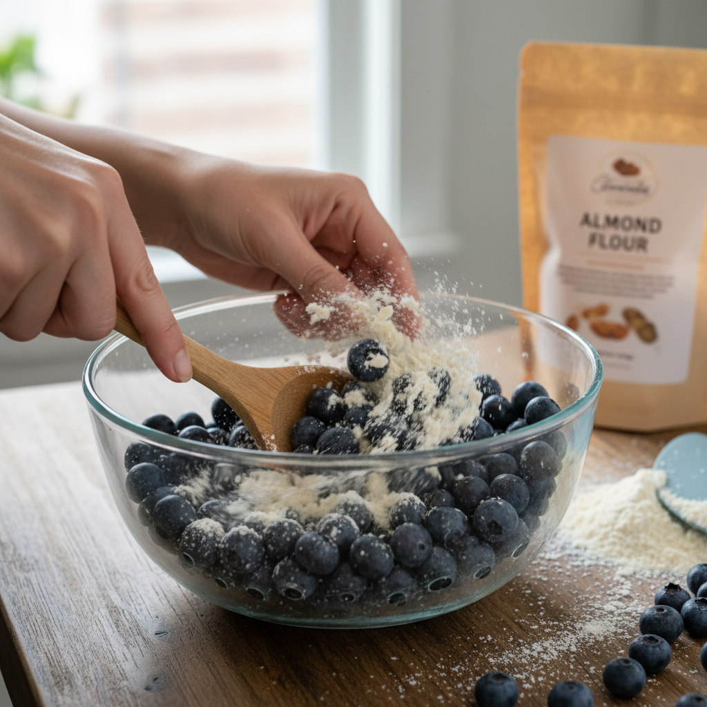 Instructions for Almond Flour Blueberry Muffins