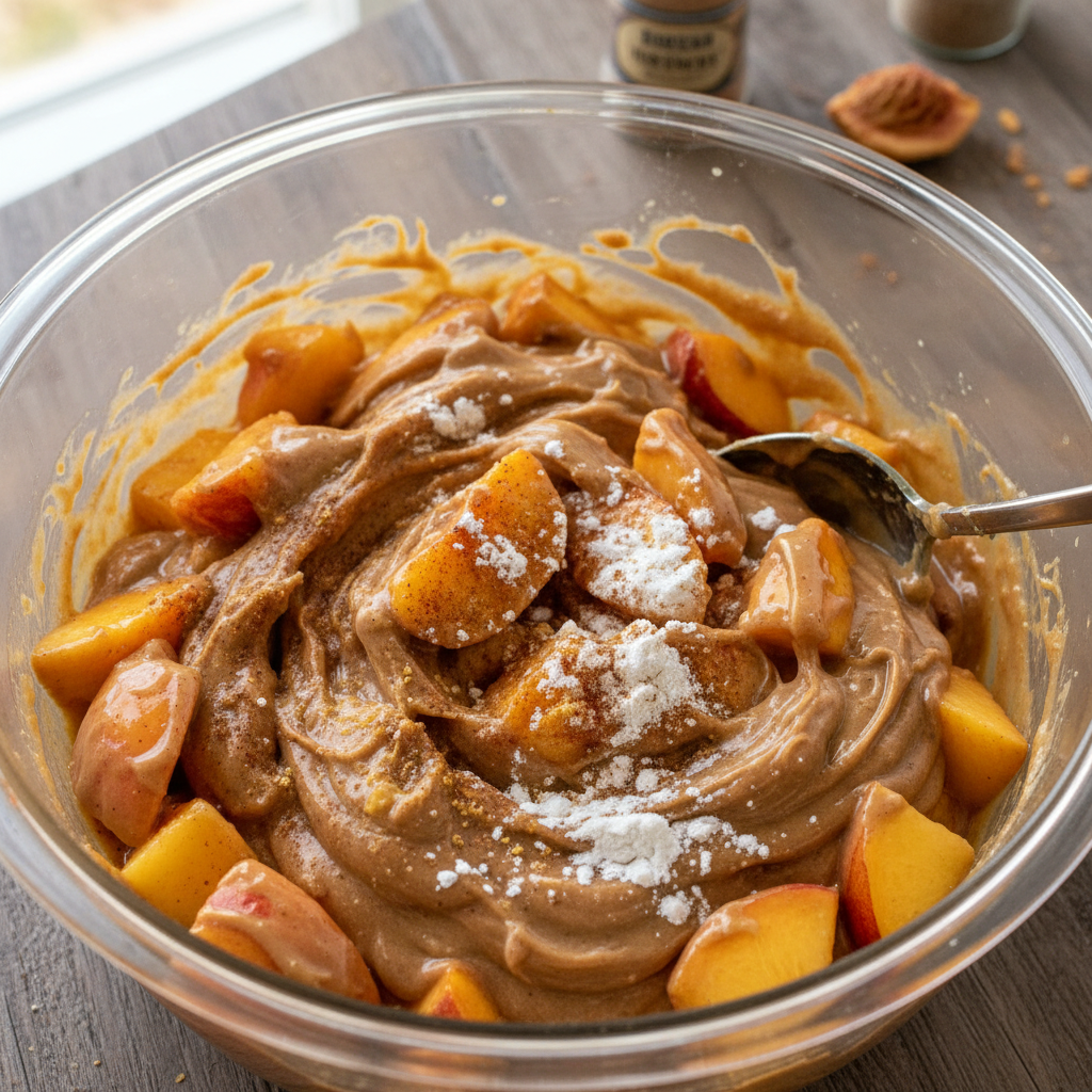 Ingredients for No Sugar Peach Cobbler