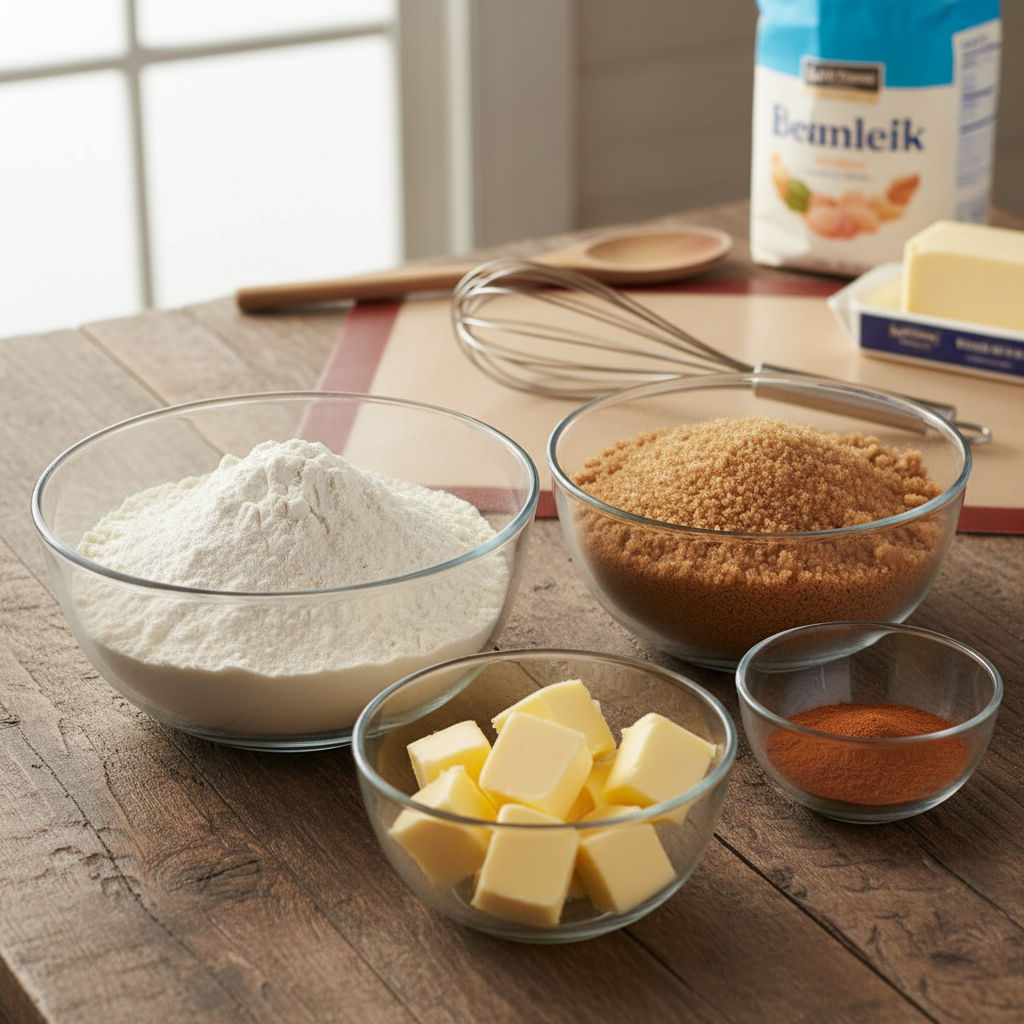 Crumb topping and cake texture