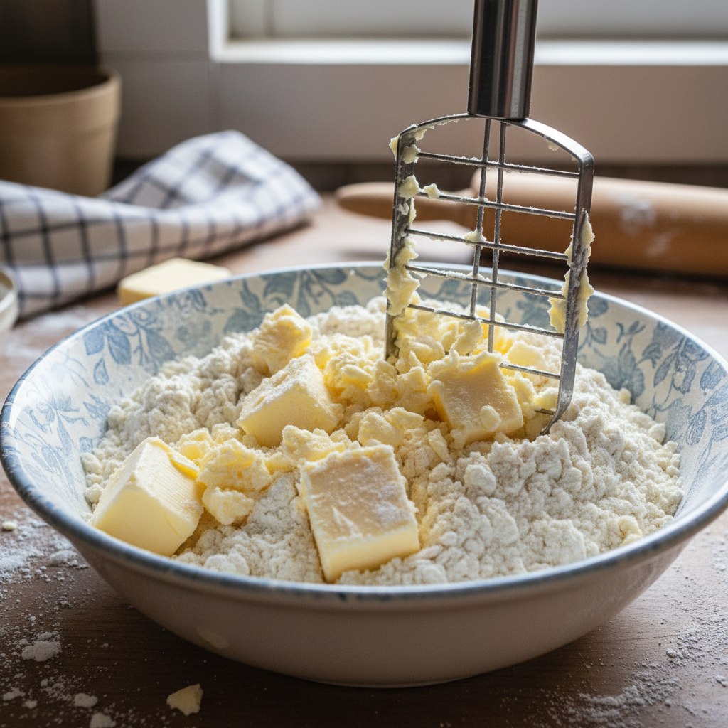 ingredients for scones measured out