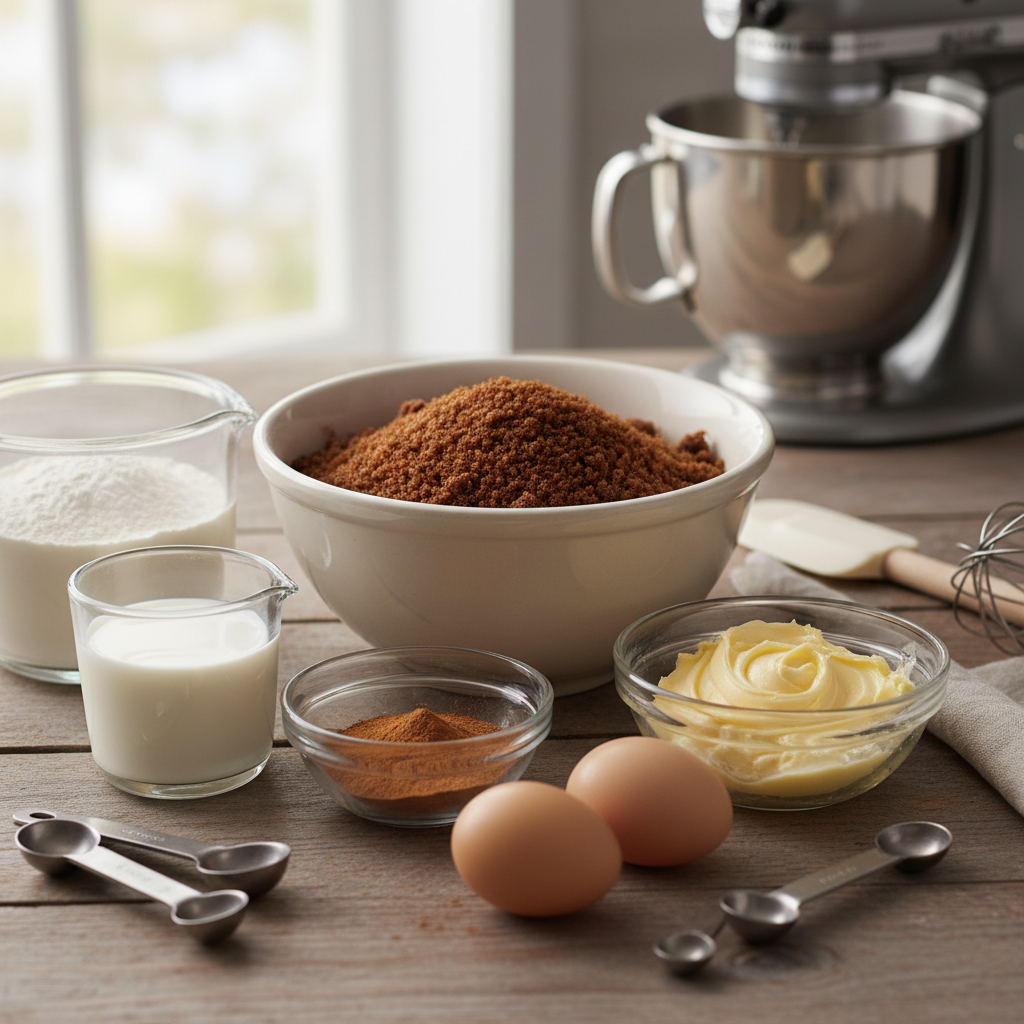 Ingredients for Cinnamon Rolls