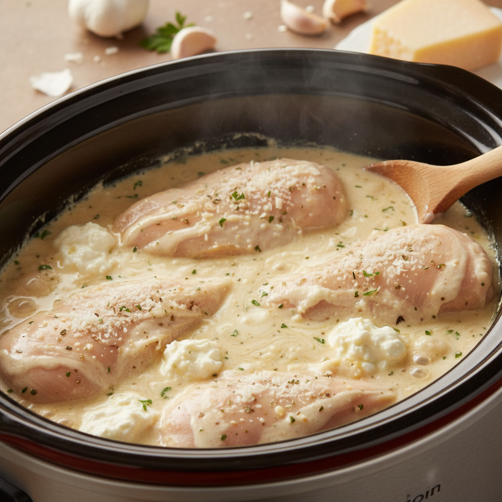 Ingredients for Garlic Parmesan Chicken Pasta