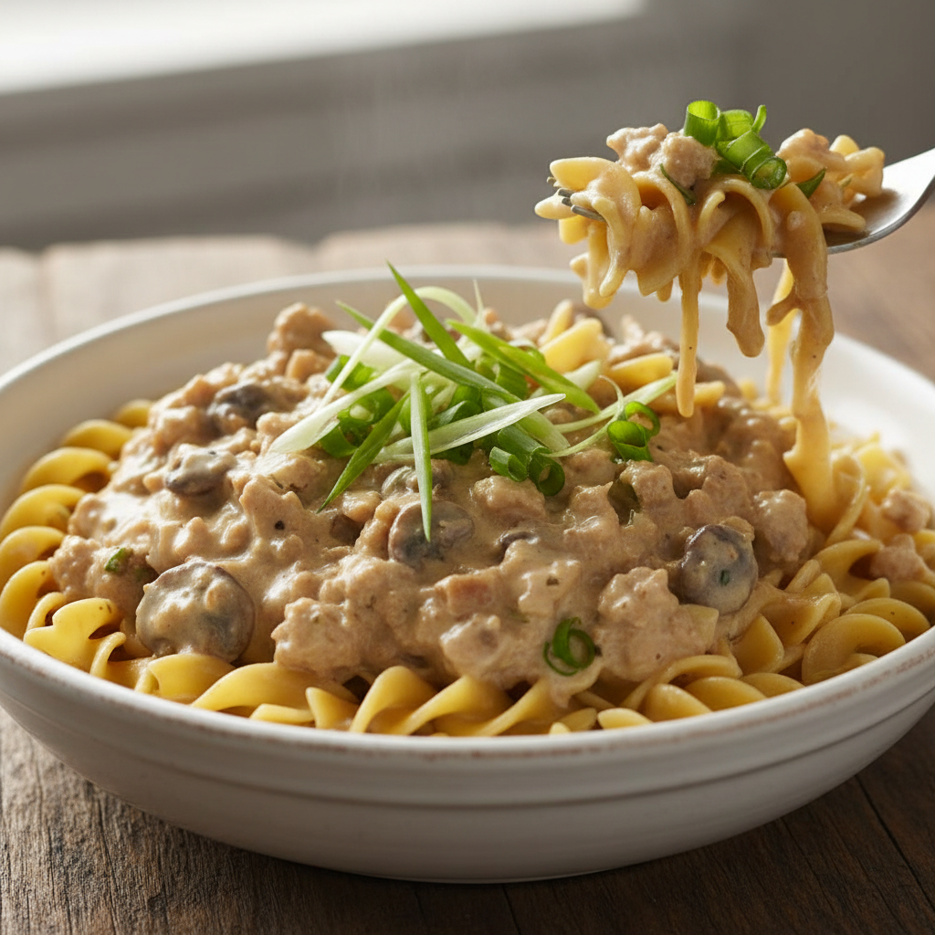 Healthy protein beef stroganoff ingredients