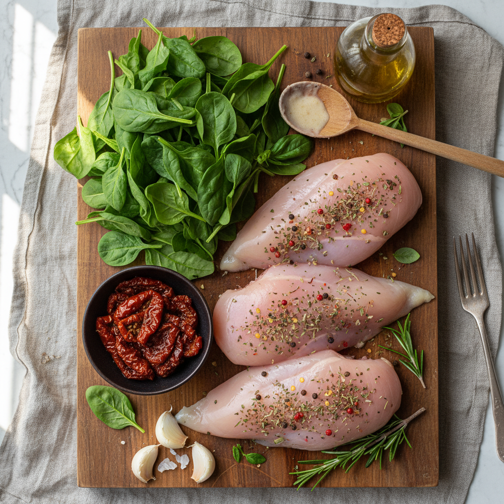 Ingredients for Tuscan Chicken