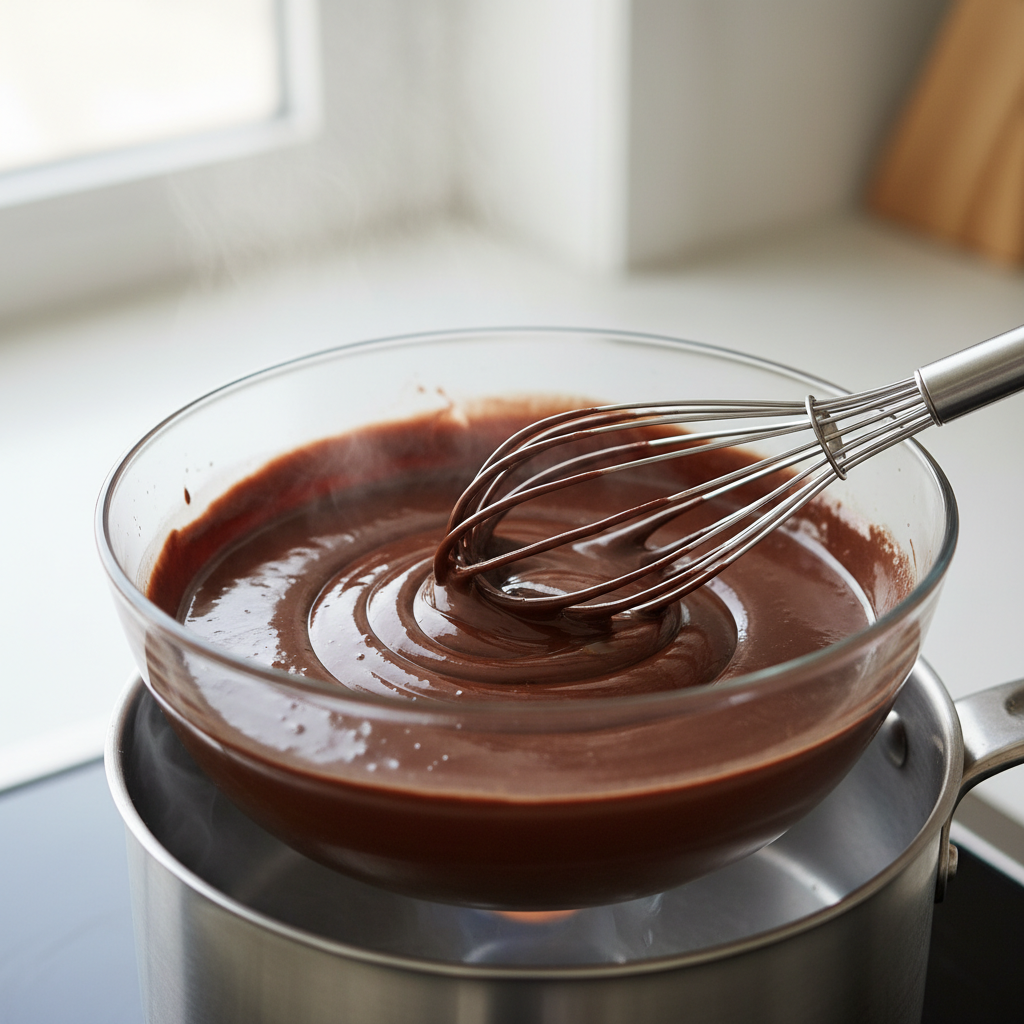 Instructions to make chocolate peanut butter mousse