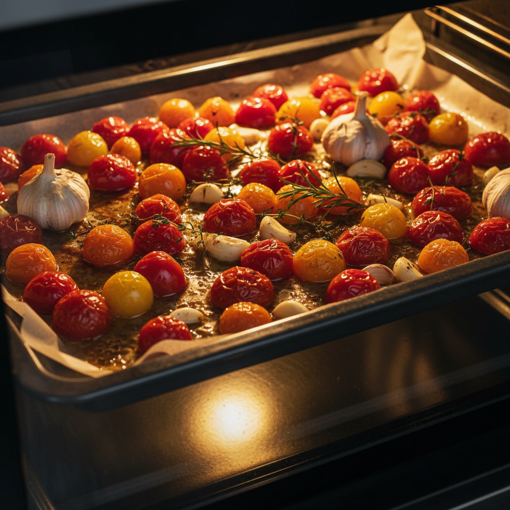 Instructions steps for tomato salad