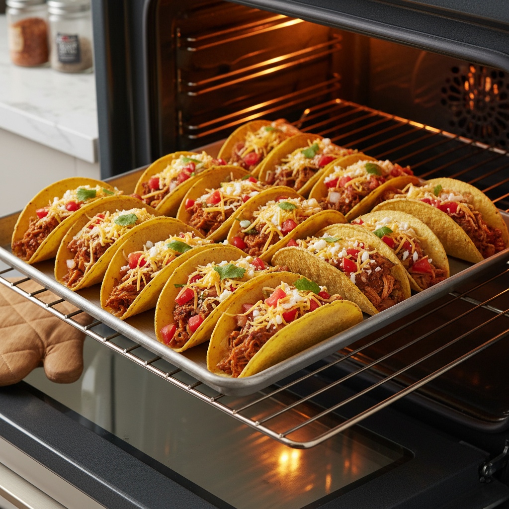 Instructions for Making Baked Chicken Tacos