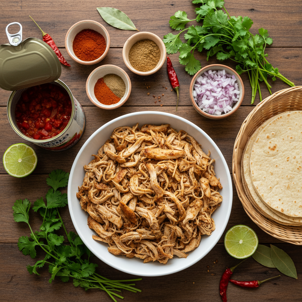 Ingredients for Chicken Tacos