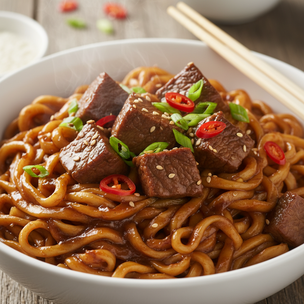 Beef and noodles recipe overview