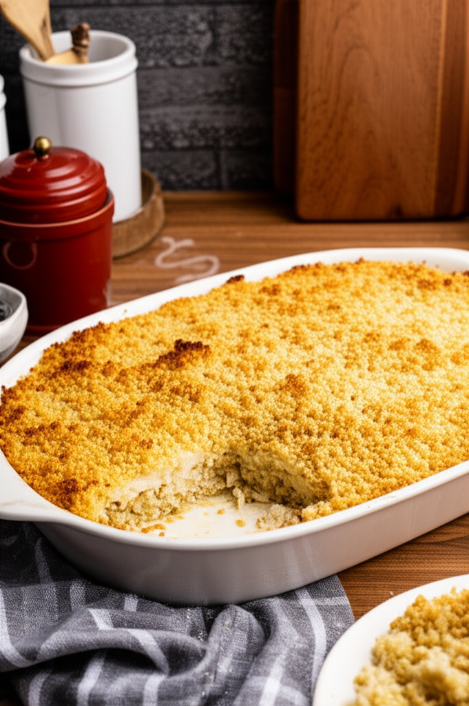 Angel Chicken Rice Casserole Ready to Serve