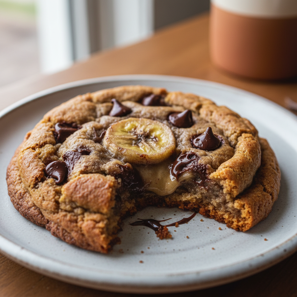 Banana chocolate chip cookies final texture