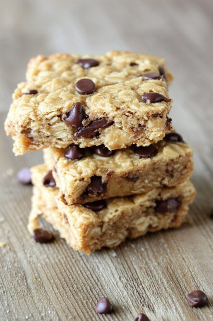 Banana oatmeal bars ready to eat