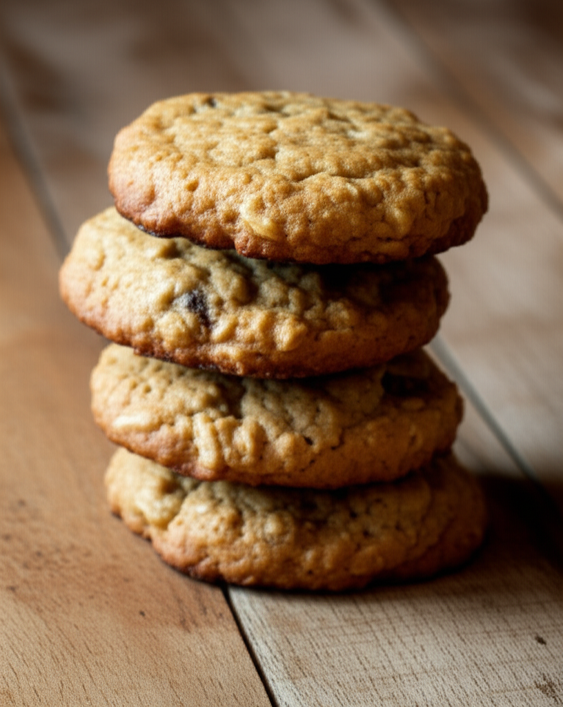 Banana oatmeal cookies on a plate