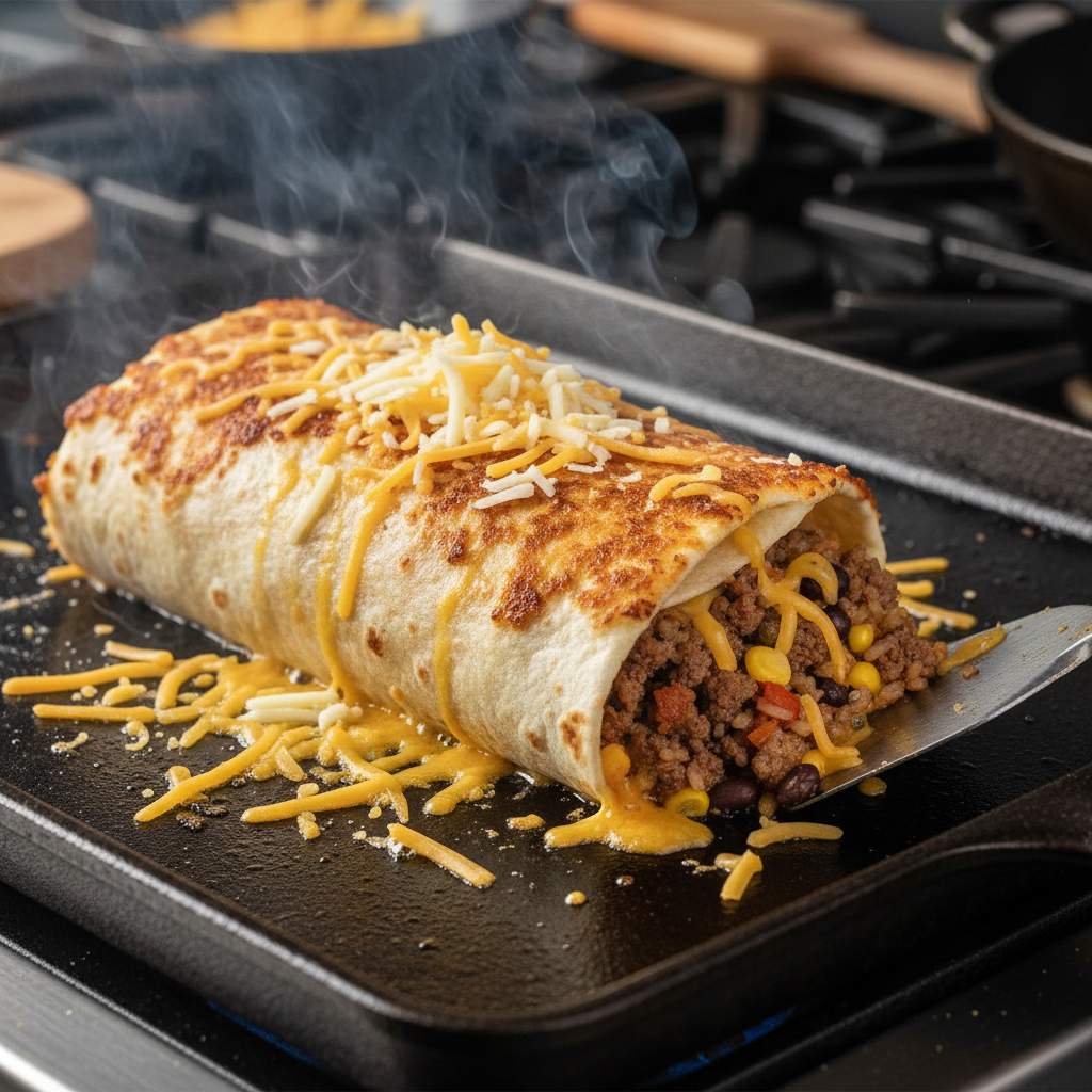 Cooking Instructions for Grilled Cheese Burrito