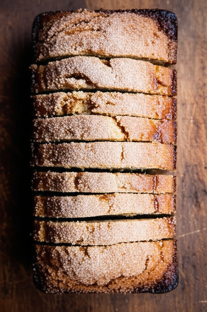 Fresh slices of Cinnamon Buttermilk Loaf bread